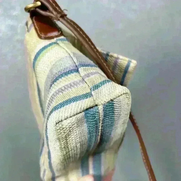 ROSETTI Woven Fabric Crossbody Purse Beachy Earthy Striped Women Small - Picture 6 of 12